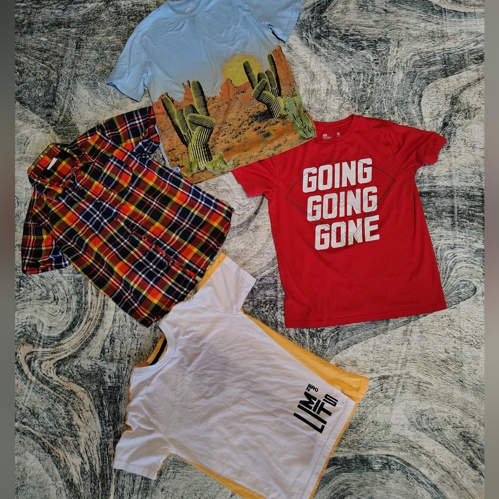 Boys’ Size 10–12 T-Shirt Bundle of (4) Mixed Brands